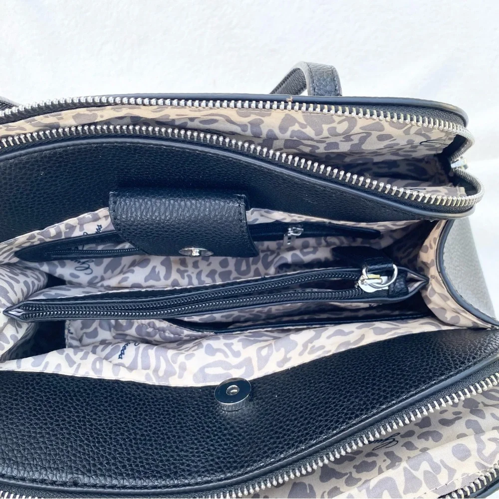 Guess‎ Black Satchel with Silver Hardware